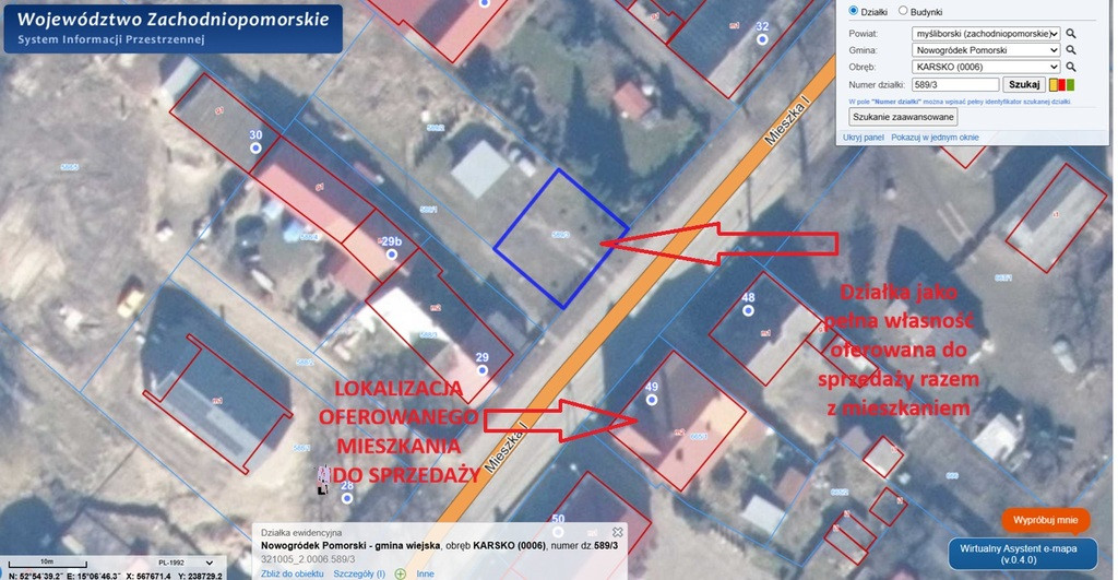 Mieszkanie Sprzedaż Karsko Mieszka I